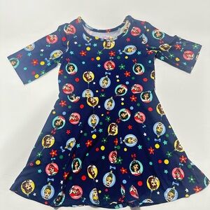 Disney Princess Christmas Holiday Winter Ornament Children’s Dress XS 4-5